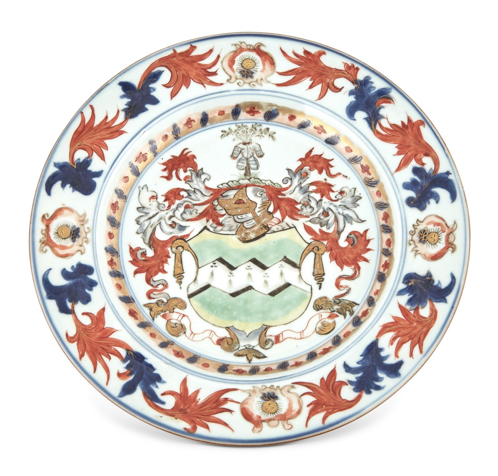 A Chinese Export Porcelain Armorial 'Mistake' Plate (1 of 3)