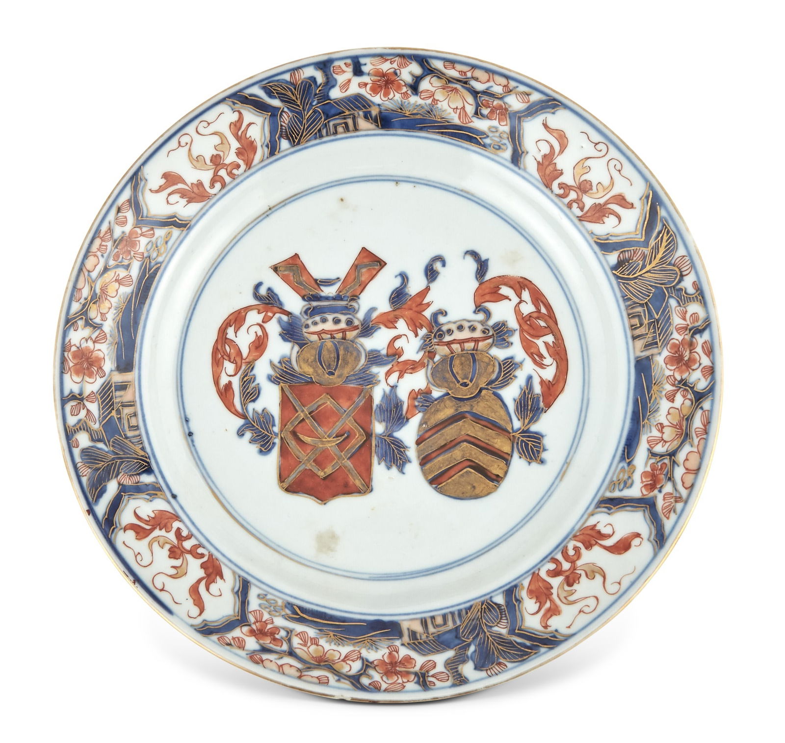A Chinese Export Porcelain Armorial Plate (1 of 3)