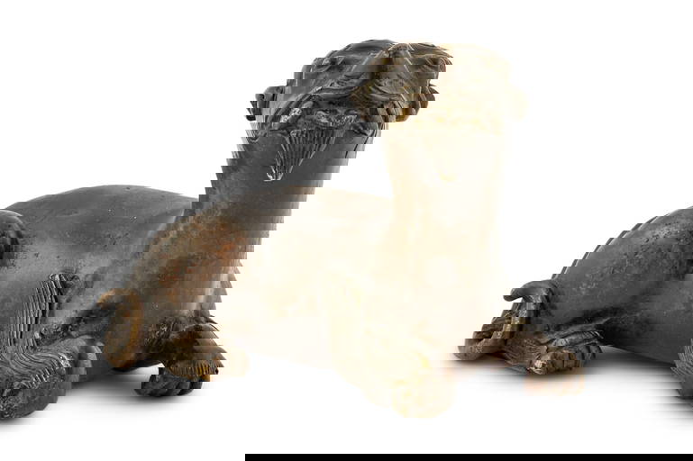 A Chinese Bronze Casting Of A Fu Beast Late Ming Early Qing Dynasty