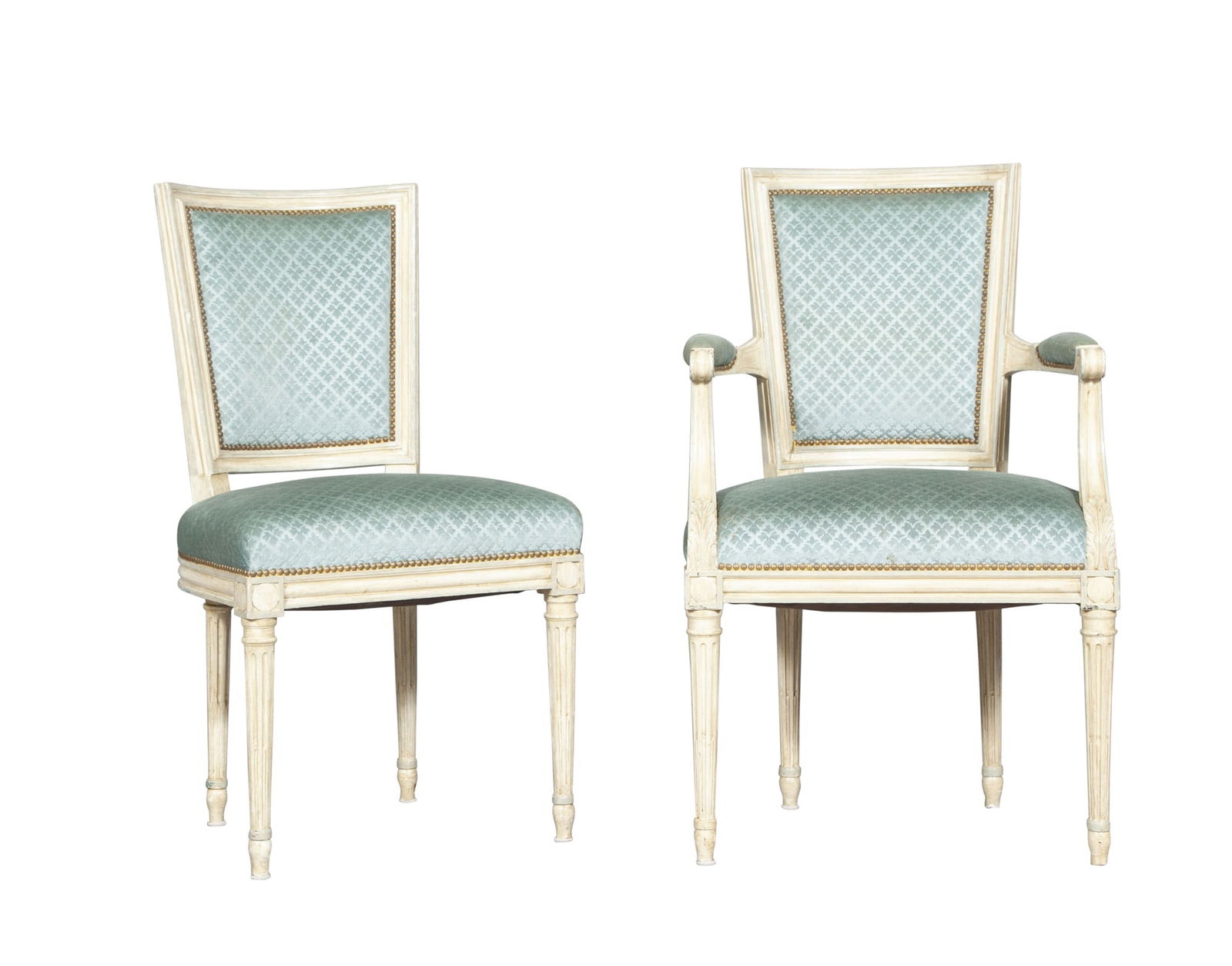 Set of Fourteen Louis XVI Style Dining Chairs (1 of 4)