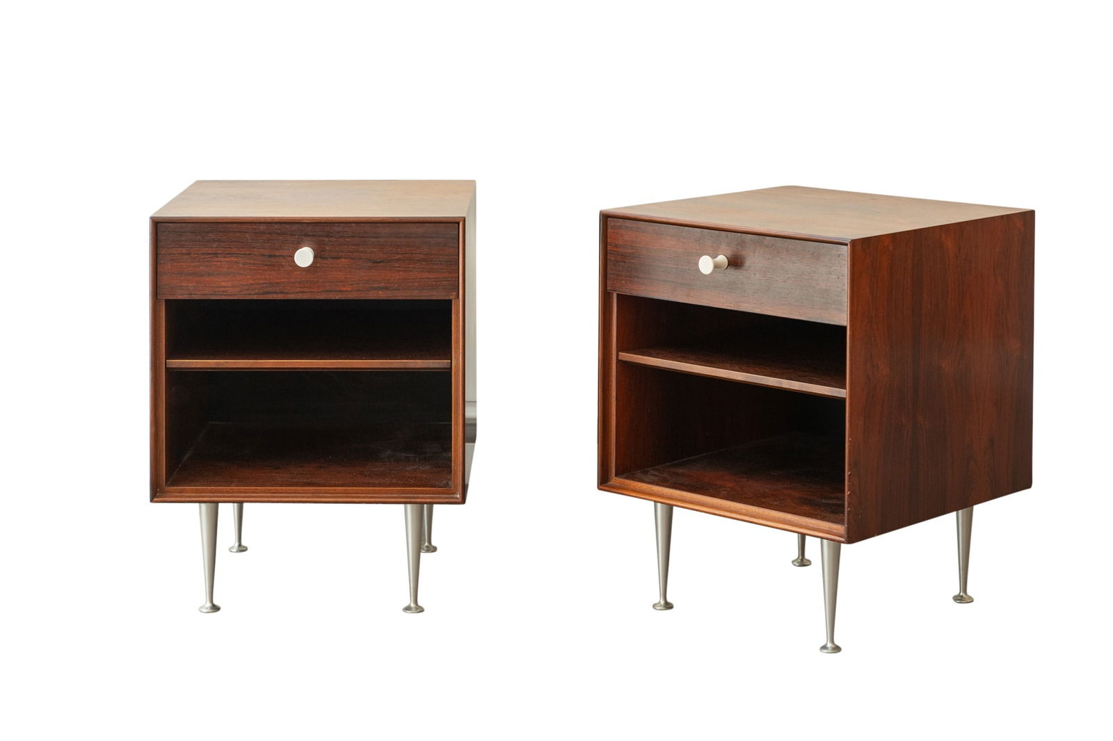 Pair of George Nelson for Herman Miller Rosewood Thin Edge Nightstands (1 of 2)