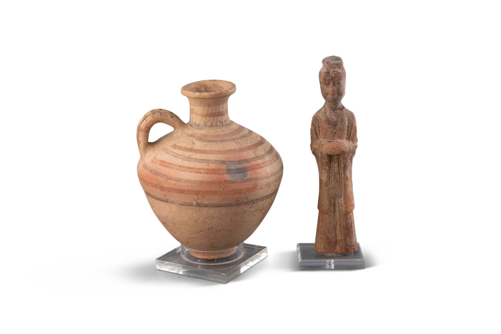 A Chinese Unglazed Pottery Figure Auction