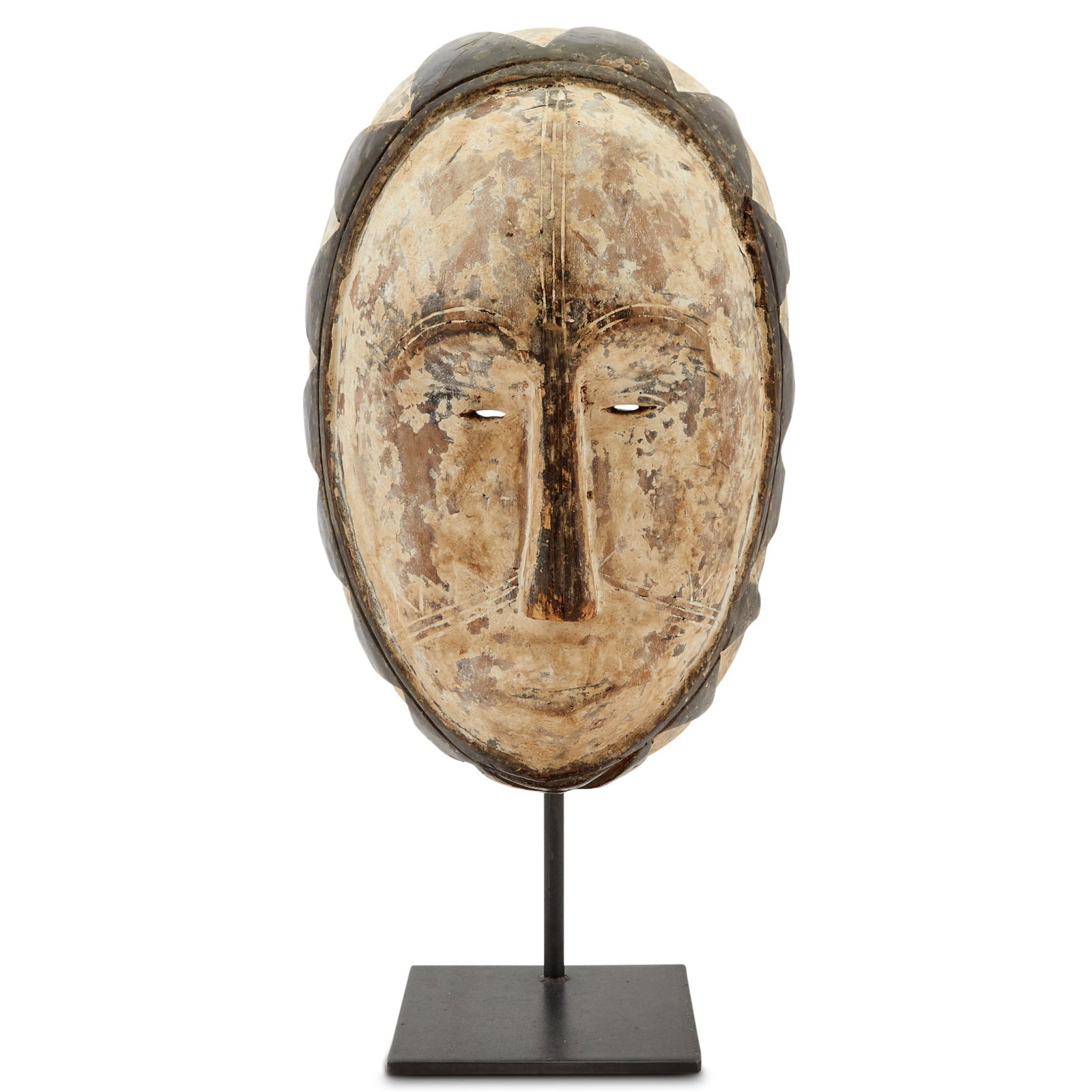 Fang Style Carved and Painted Wood Mask Congo, 20th century (1 of 2)