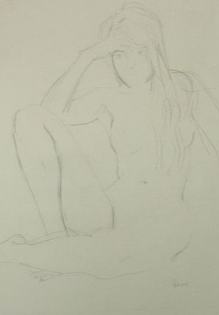 Jack Levine American, b.1915 MERCURY, circa 1963 an: Jack Levine American, b.1915 MERCURY, circa 1963 and SEATED NUDE, circa 1963: TWO Each signed JLevine Pencils on paper 16 3/4 x 11 1/8 and 16 x 12 inches, respectively Pro