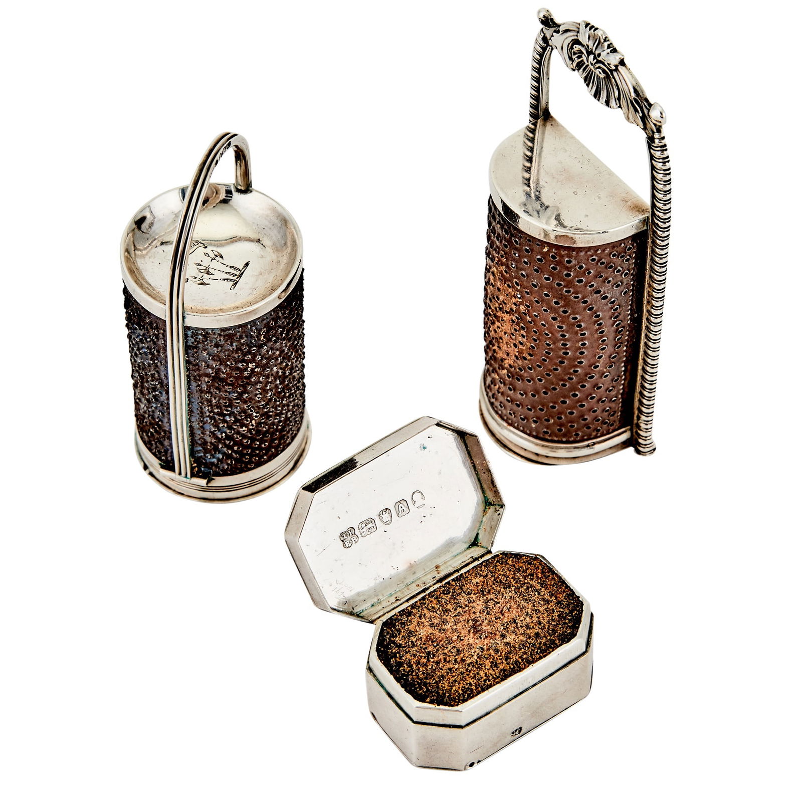 Group of Silver Nutmeg Graters (7, 12, 17) (1 of 5)