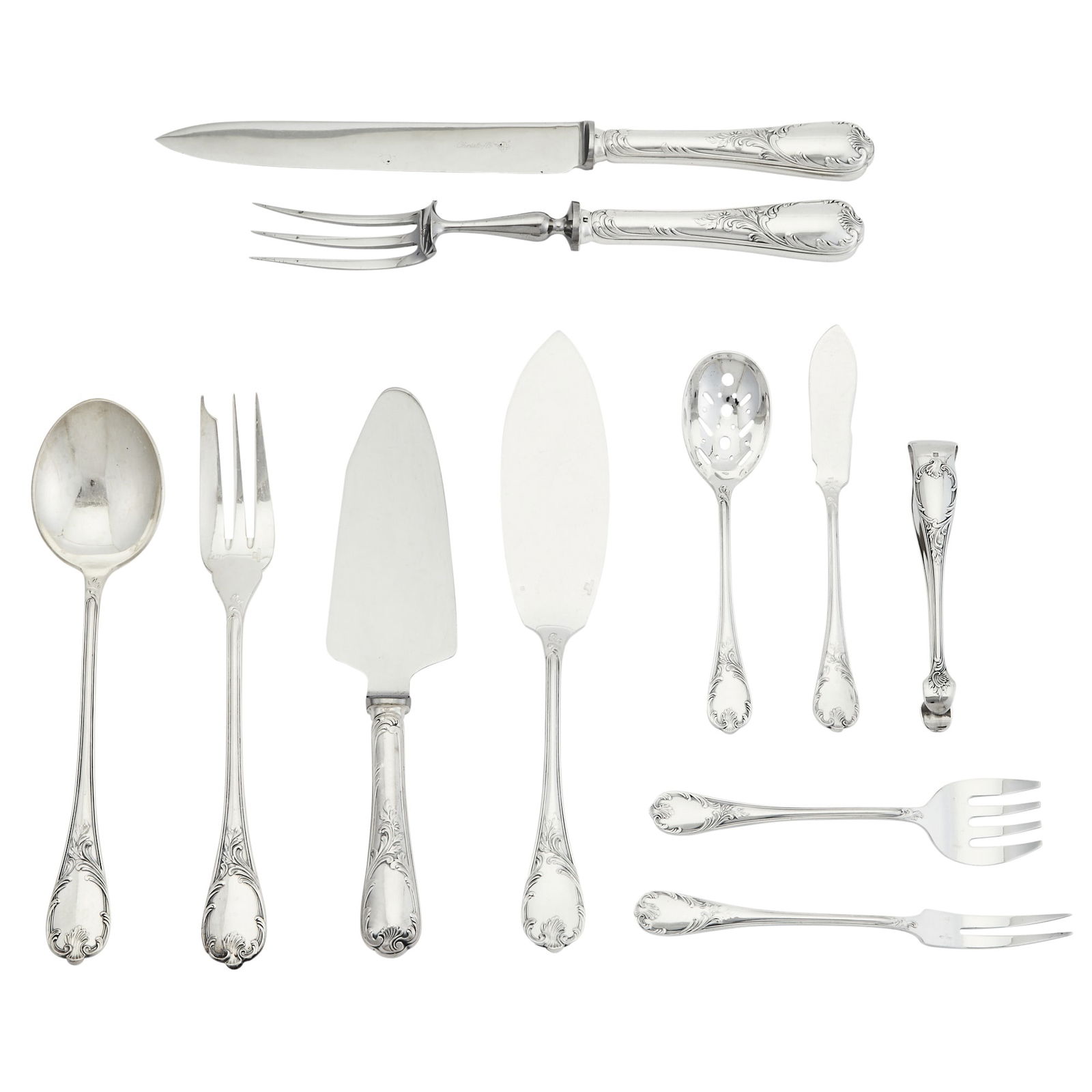 Extensive Christofle Silver Plated "Marly" Pattern Flatware Service Late 20th century (1 of 6)