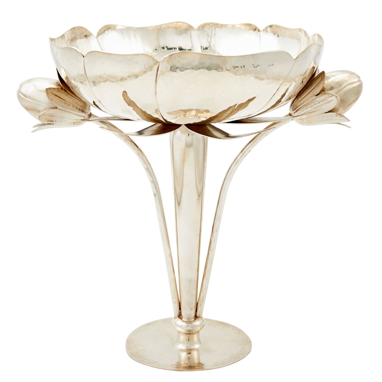 Pampaloni Sterling Silver Lotus-Form Compote Late 20th century (1 of 4)