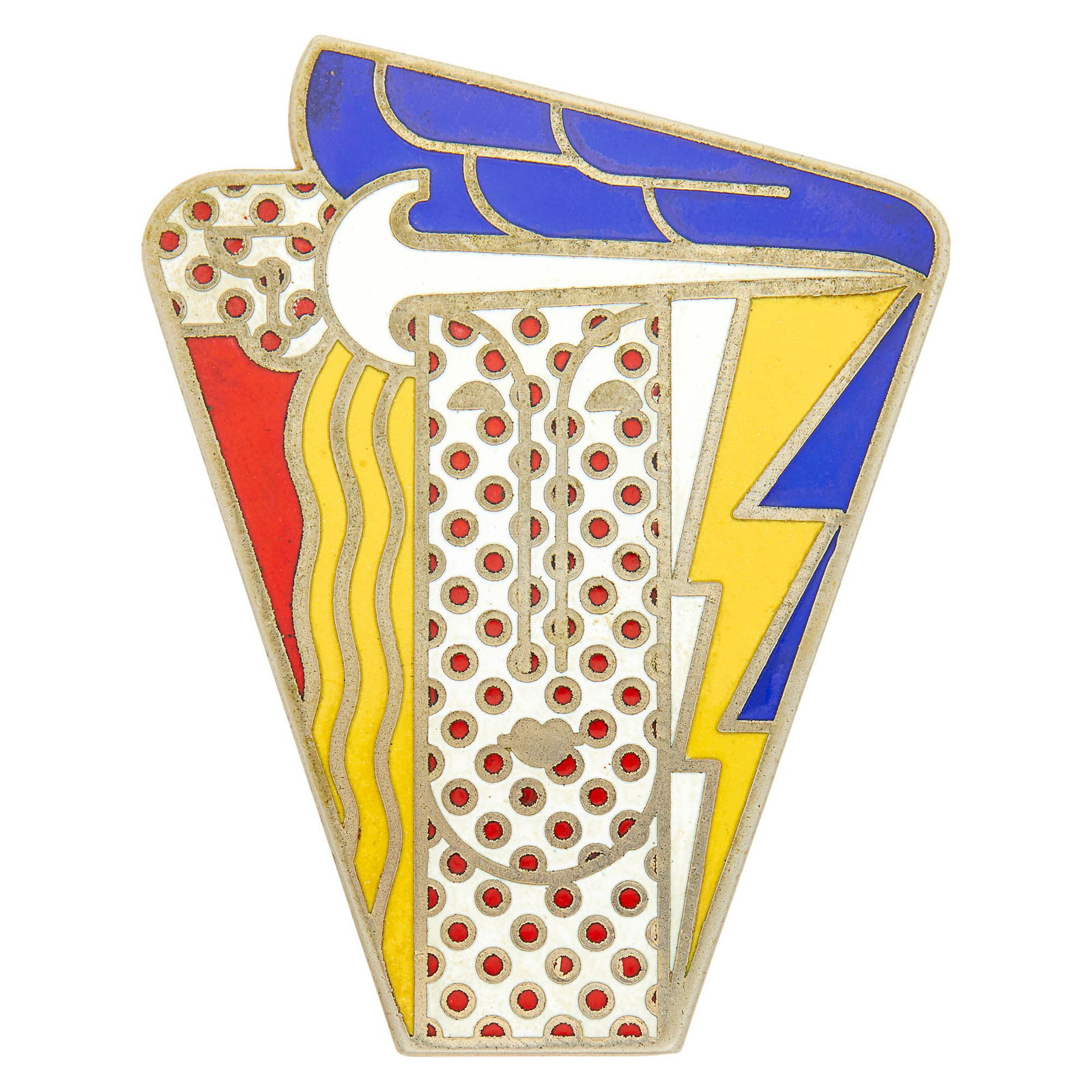 Roy Lichtenstein Metal and Enamel 'Head 1968' Brooch (1 of 4)