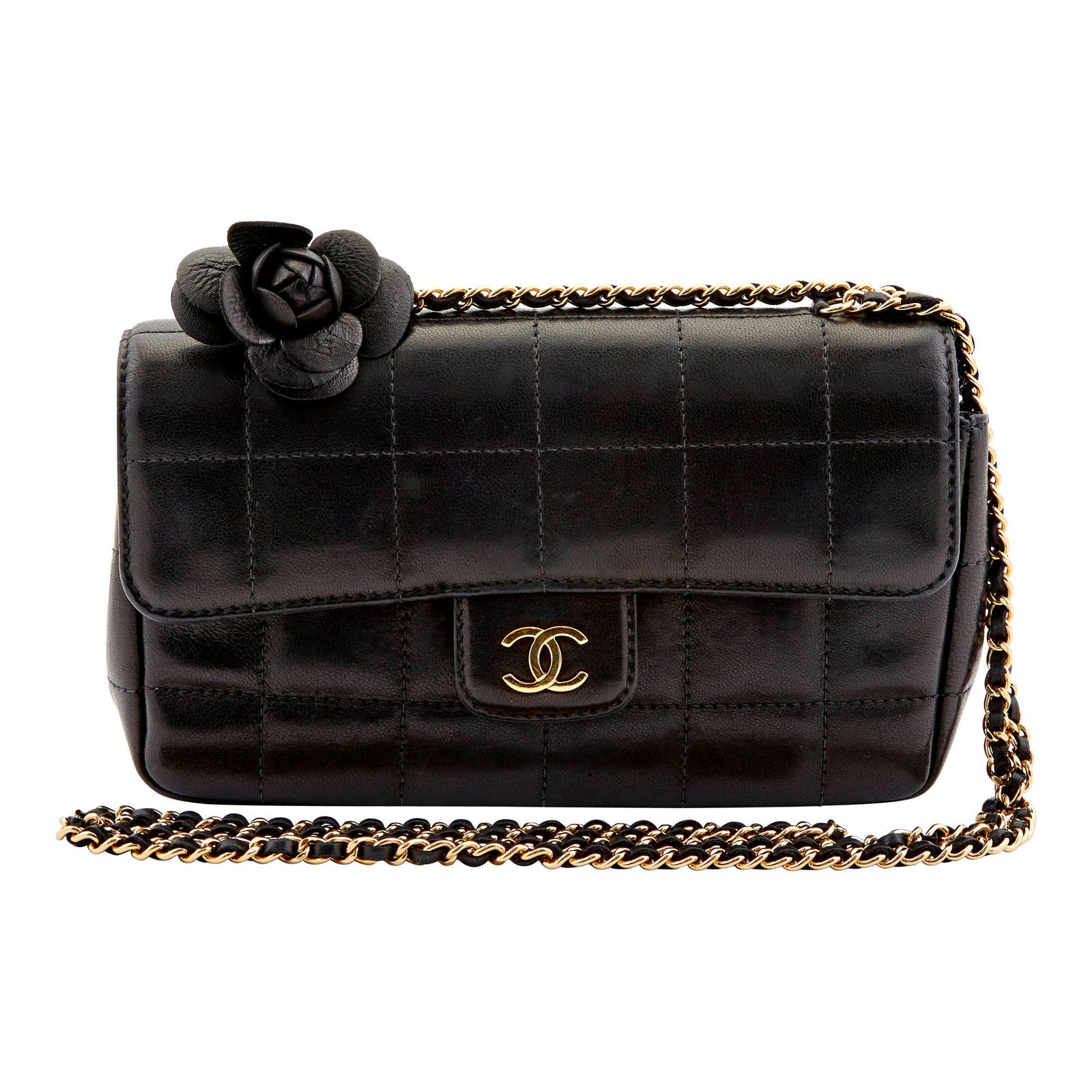 Chanel Black Lambskin Leather Mini Flap Bag (1 of 1)