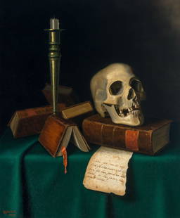 William Michael Harnett: Estate / Collection: Property formerly in the inventory of Berry-Hill Galleries, New York American, 1848-1892 To This Favour - A Thought from Shakespeare, 1879 Signed WMHarnett with conjoined initials