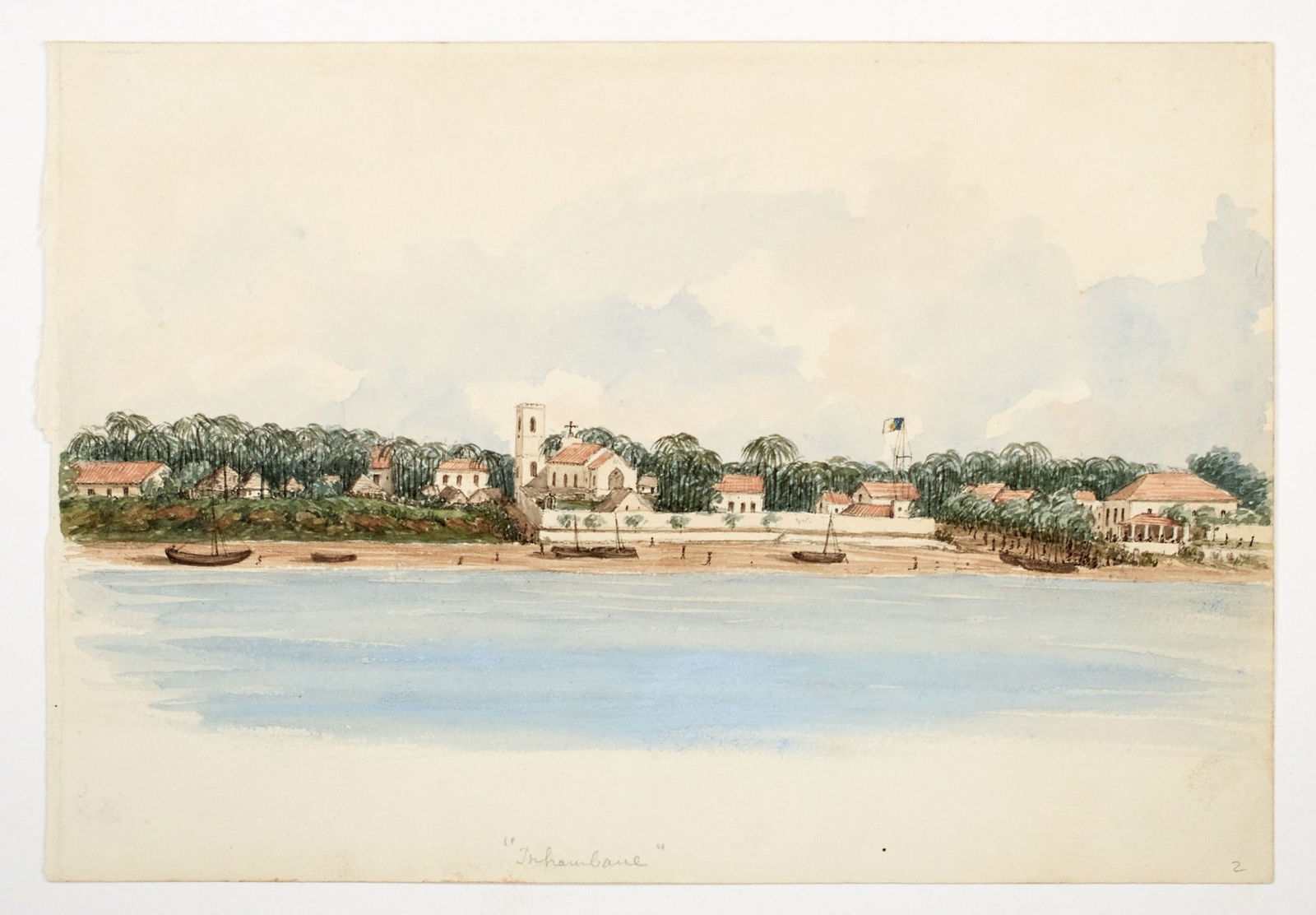 Group of drawings of the Coasts of Zanzibar and Madagascar, likely 1870s (1 of 5)