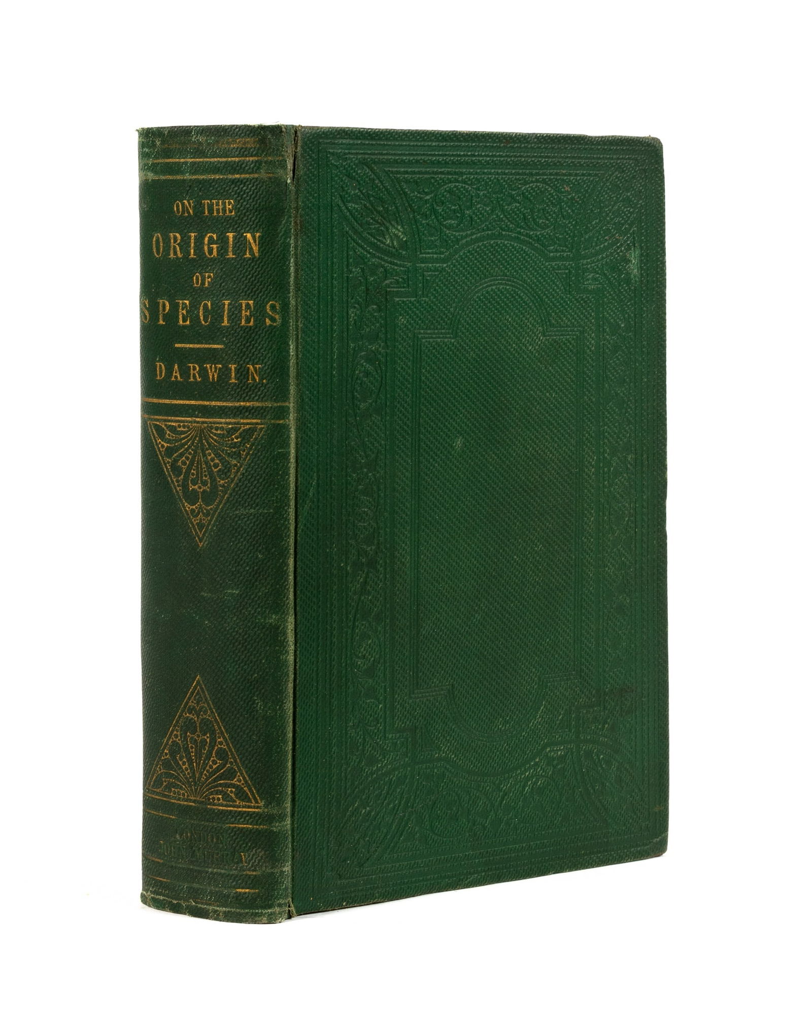 The first edition of Darwin’s Origin of Species: DARWIN, CHARLES On the Origin of Species by Means of Natural Selection, or the Preservation of Favoured Races in the Struggle for Life. London: John Murray, 1859. First edition, one of 1,250 copies pr