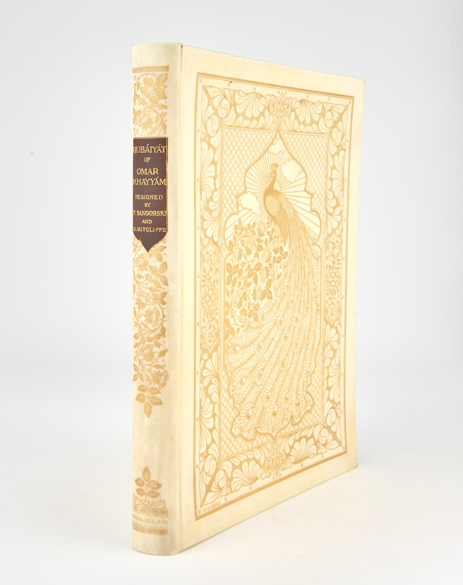 Rubaiyat designed by Sangorski & Sutcliffe. One of 500 copies. Gilt vellum binding. (1 of 5)