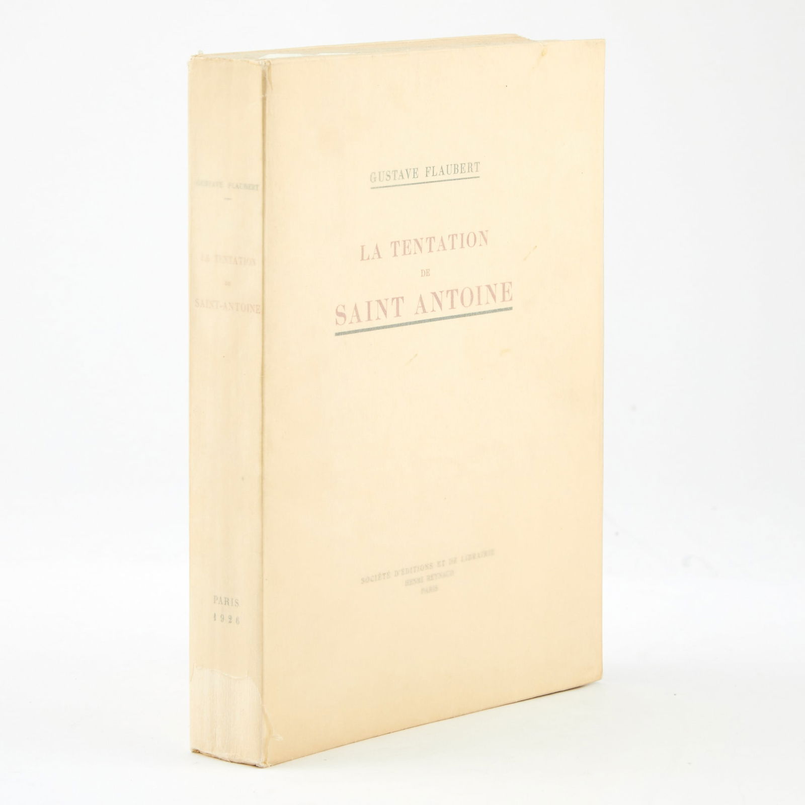 The Arthur Szyk edition of Flaubert's La Tentation de Saint Antoine: FLAUBERT, GUSTAVE La Tentation de Saint Antoine. Paris: Reynaud, 1926. One of 250 copies on Arches. Original wrappers in glassine. 9 1/2 x 7 3/8 inches (23 x 18.5 cm); 293 pp., with 20 pochoir-colored