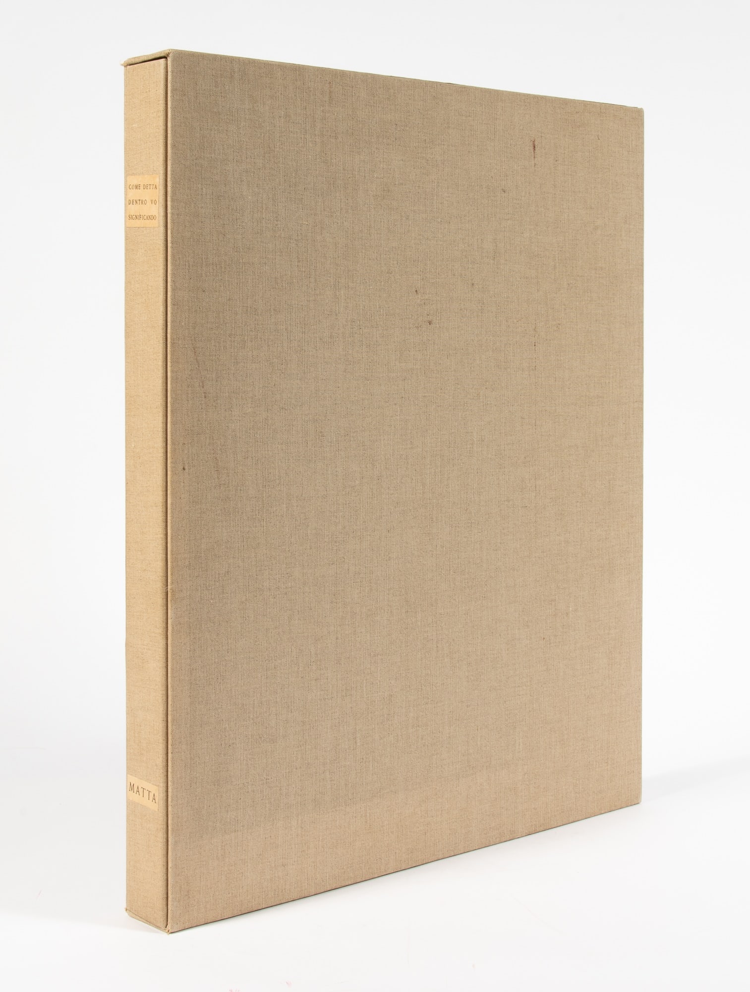 Matta's 1962 masterpiece of illustration: Estate / Collection: The Margolis Collection MATTA, ROBERTO SEBASTIAN Come detta dentro vo significando. Lausanne: Éditions Meyer, 1962. Copy 38 on Rives wove paper, 100 thus (ex 125 copies total