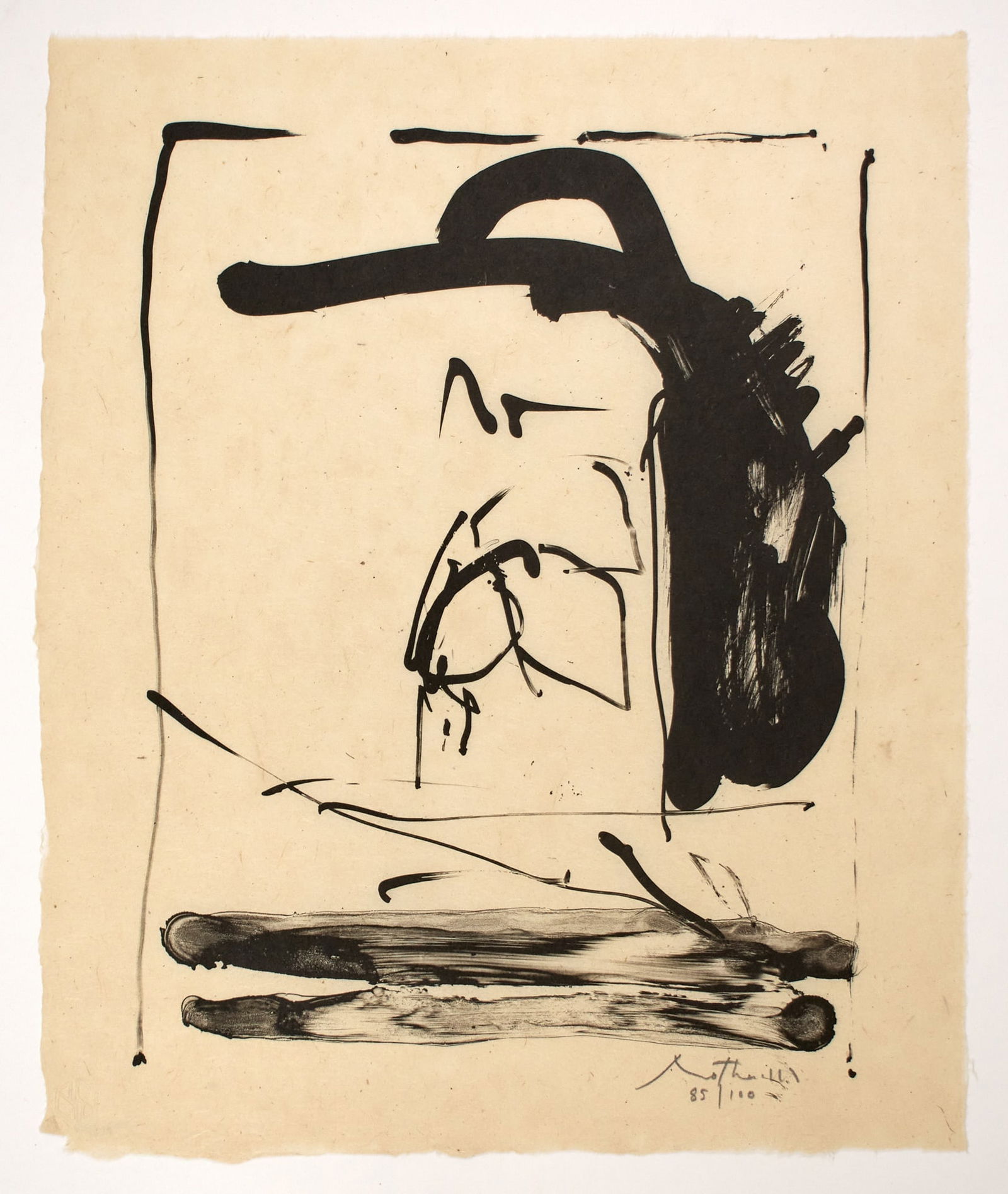 Motherwell and Jeffers, with a signed lithograph: Estate / Collection: The Collection of Erica Jong and Ken Burrows MOTHERWELL, ROBERT Apropos Robinson Jeffers Long Beach, California: The Art Museum and Galleries, California State University at Long