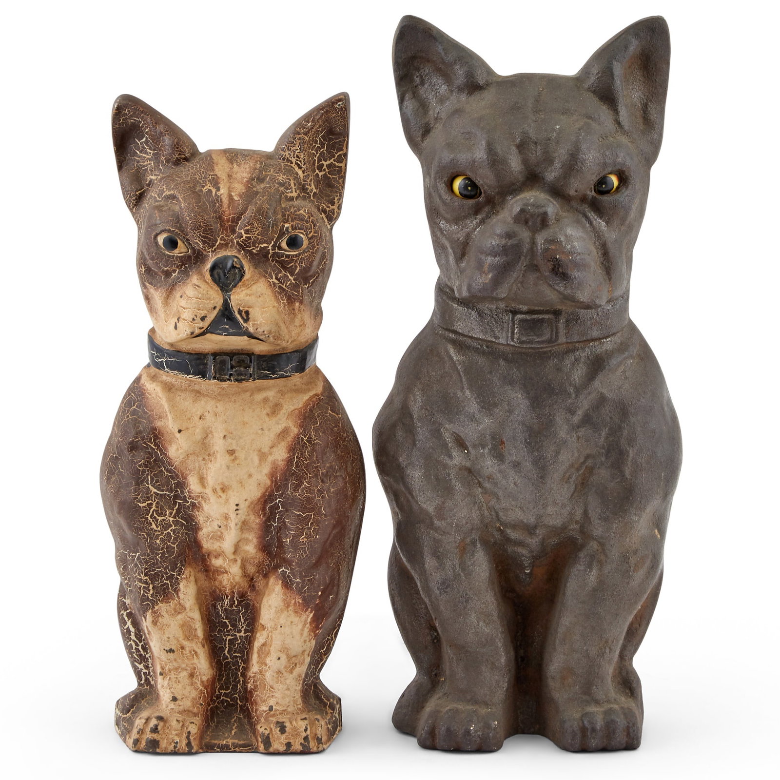 Two Cast Iron Boston Terrier Door Stops (1 of 2)