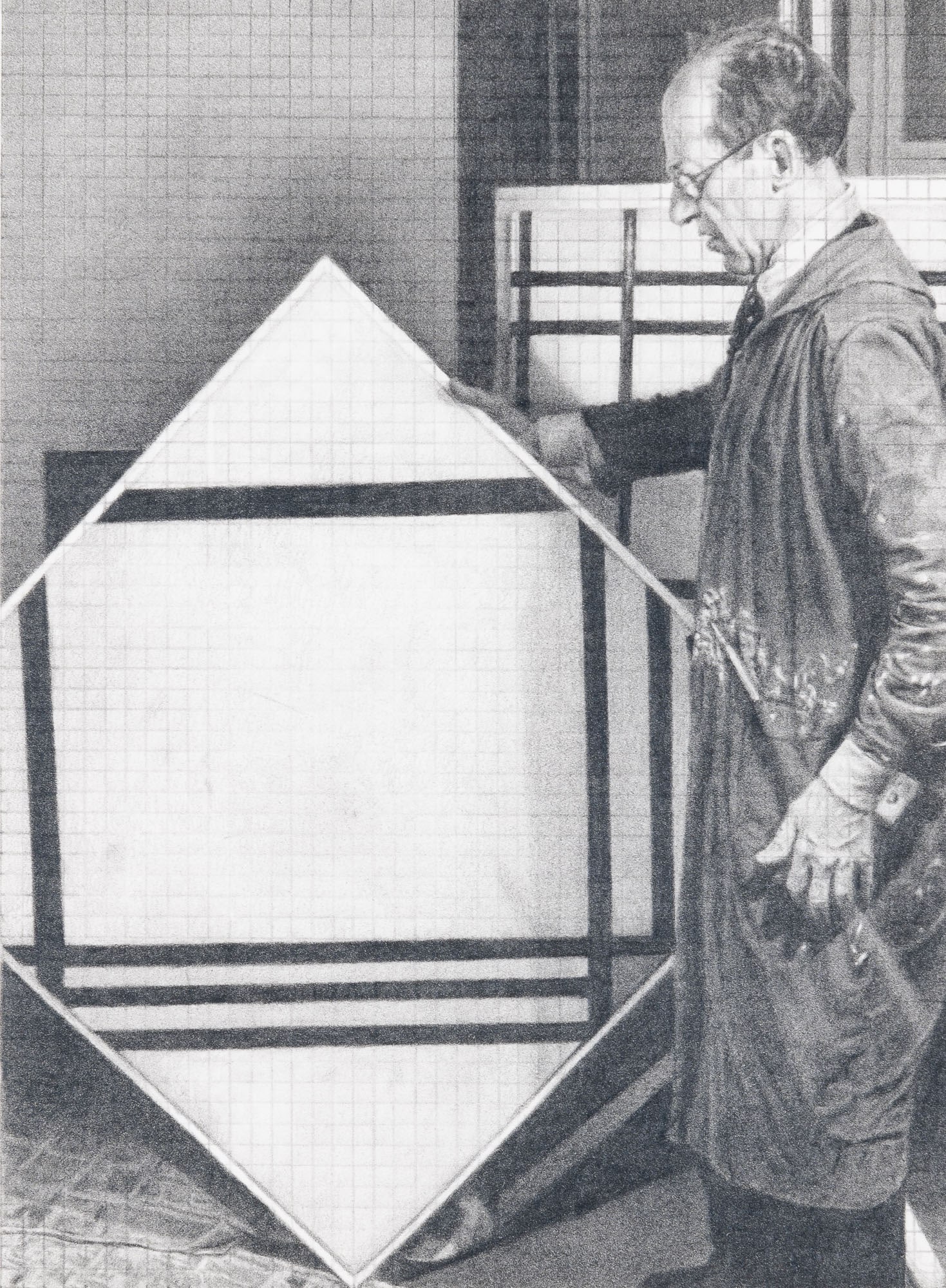 Dan Fischer: Estate / Collection: Property from the Collection of Rosa and Aaron Esman American, b. 1977 Mondrian, 2001 Signed and dated Dan Fischer October 2001 and inscribed as titled on the reverse Graphite on