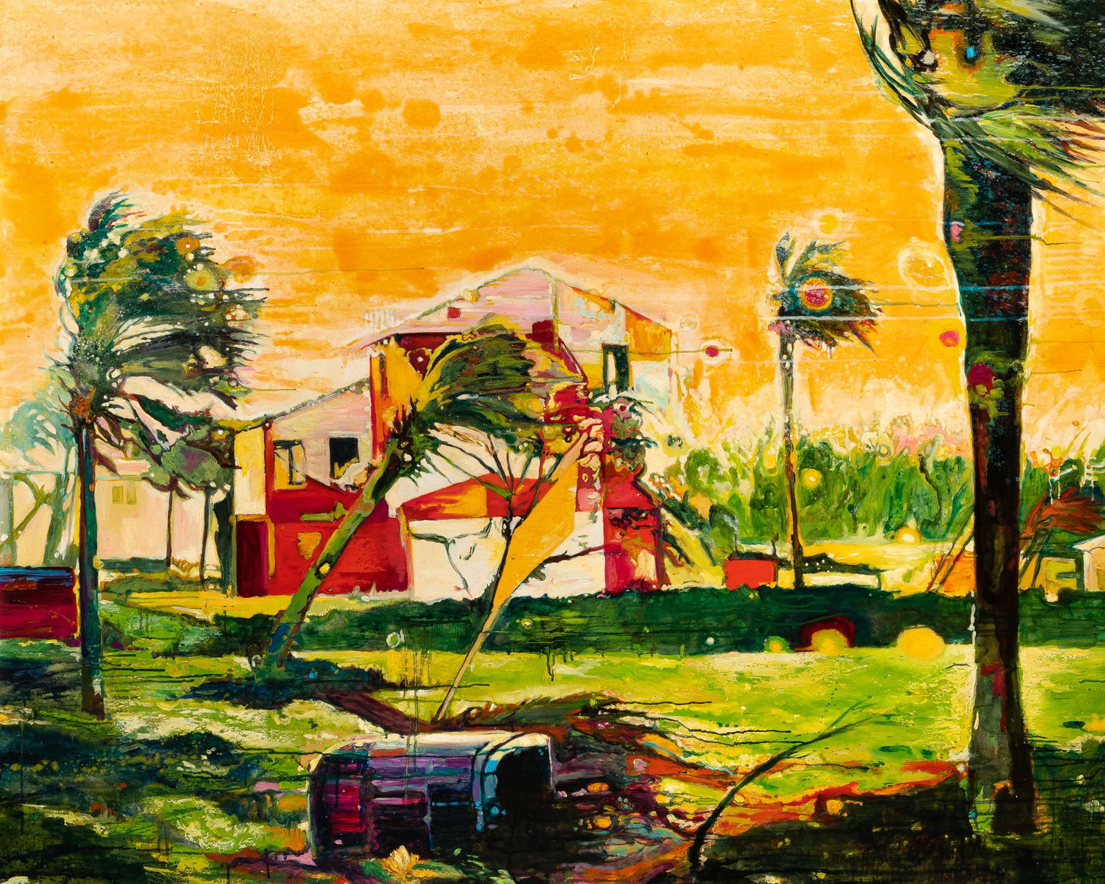 Armando Marino: Cuban, b. 1968 Storm, 2006 Signed and dated Armando Morales/Madrid 2006 and inscribed as titled on the reverse Oil on canvas 51 1/4 x 63 3/4 inches (130.1 x 161.9 cm) Unframed Provenance: Galerie Jean