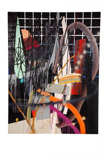 Trudy Benson: American, b. 1985 Stellar Evolution, 2011 Signed and dated Trudy Benson 2011 and inscribed as titled on the reverse Acrylic, flashe, oil enamel, spray paint, and oil on canvas 104 x 81 inches (264.1 x