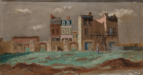 Walter Stuempfig: American, 1914-1970 Phoenixville Oil on canvas 8 x 14 inches (20.3 x 35.6 cm) Exhibited: Philadelphia, The Woodmere Art Gallery (lent by Mr. and Mrs. Lucious Crowell) Frame dimensions: 13 1/2 x 19 3/4