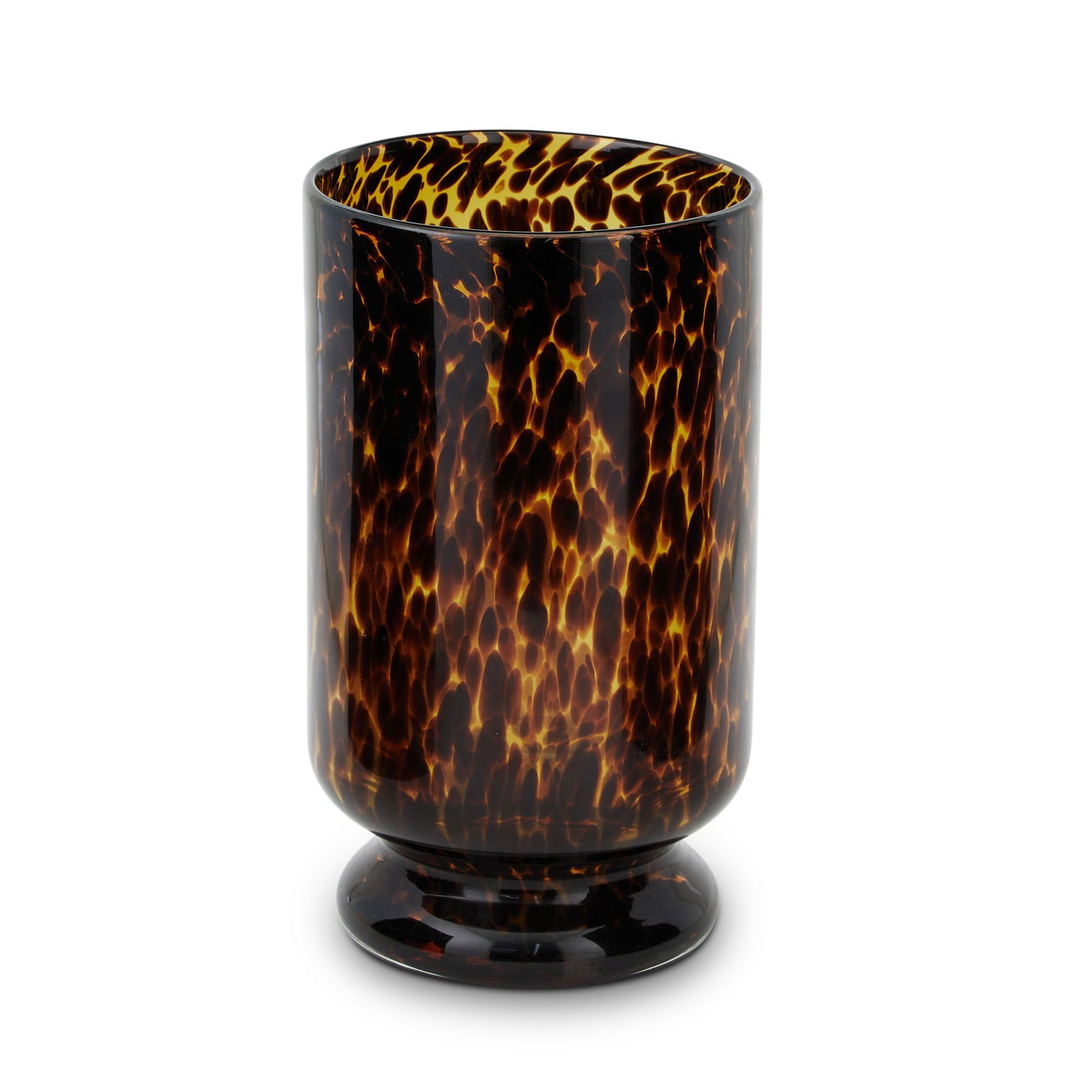 Faux Tortoiseshell Glass Vase (1 of 3)
