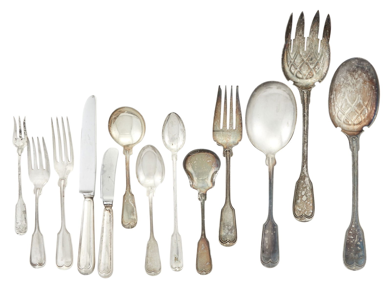 American Sterling "Fiddle Thread" Pattern Flatware Service Frank W. Smith, 20th century (1 of 4)