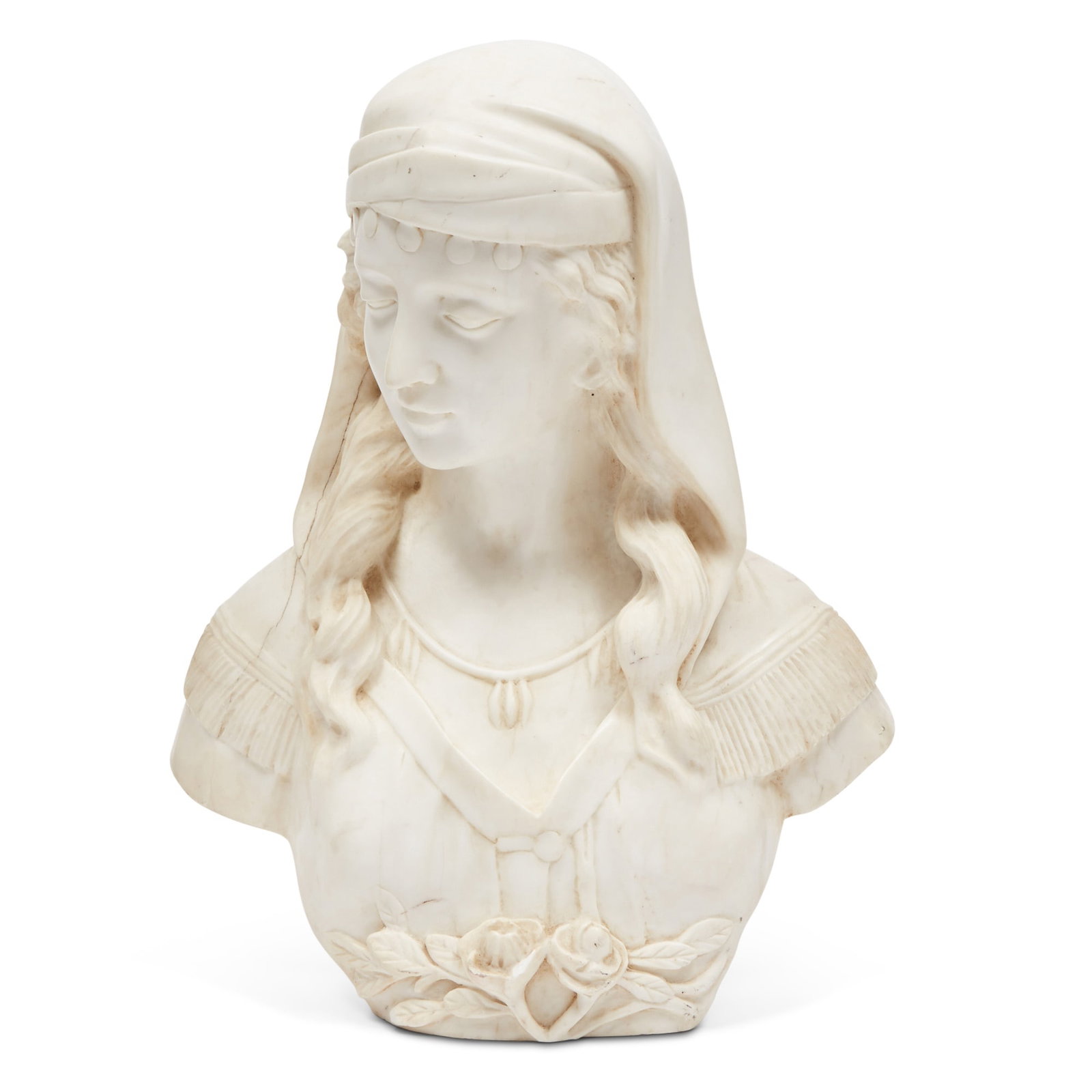Carved Marble Bust of Sulamitide In the manner of Pietro Bazzanti, late 19th century (1 of 4)