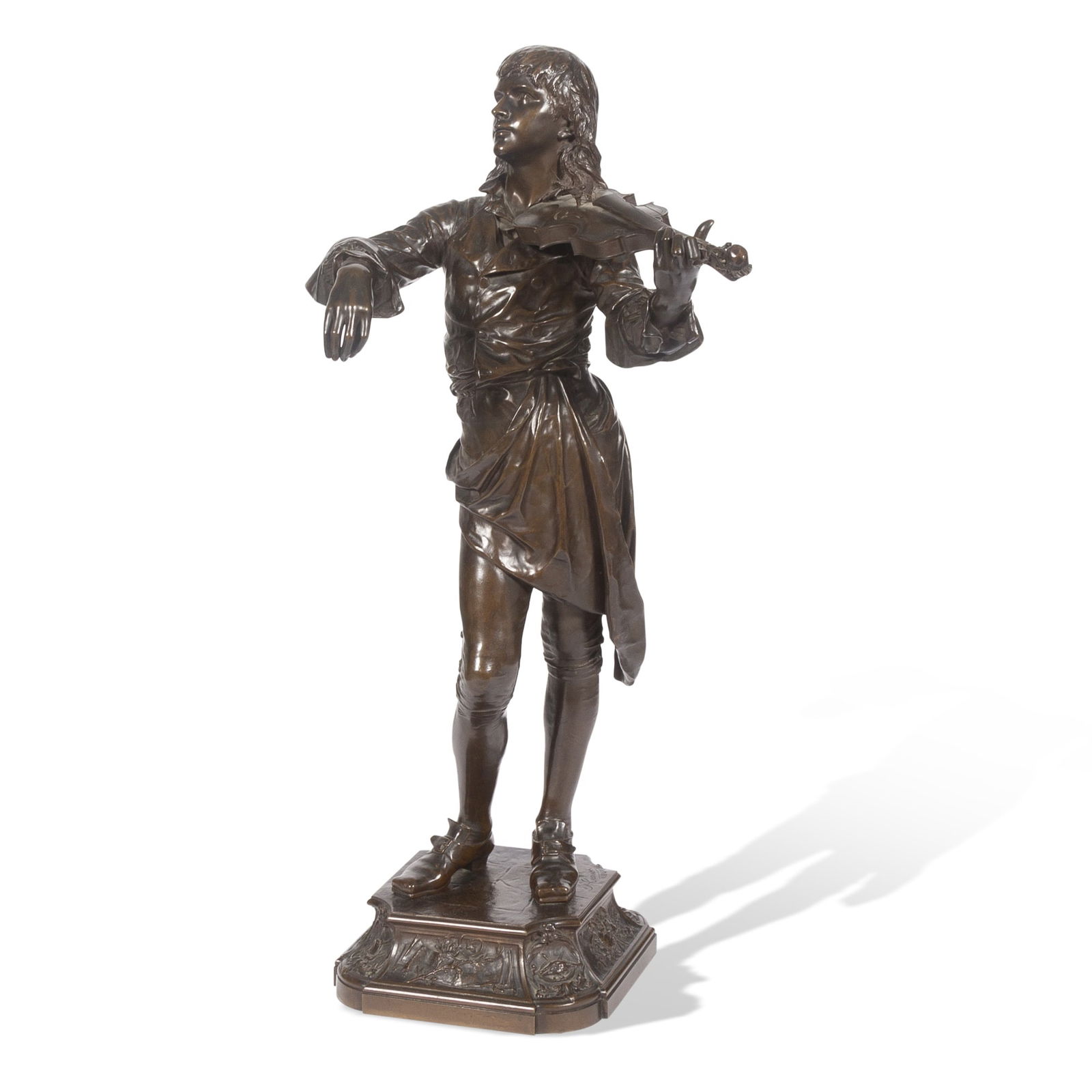 French Patinated Bronze Figure of the Composer and Actor Jean-Baptiste Lully as a Young Composer (1 of 7)