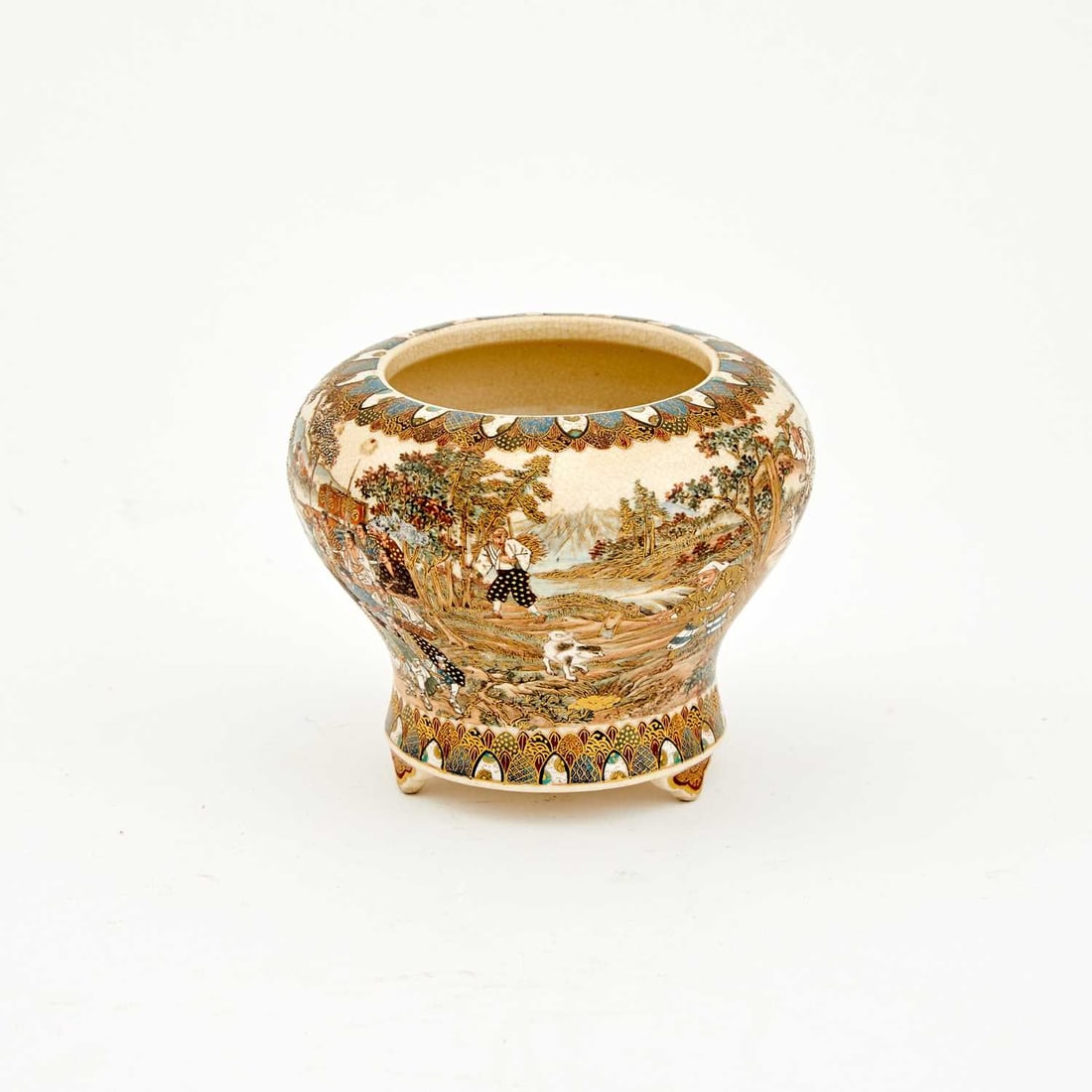 A Japanese Satsuma Baluster-Form Koro Yasuda Company, Meiji Period (1 of 6)