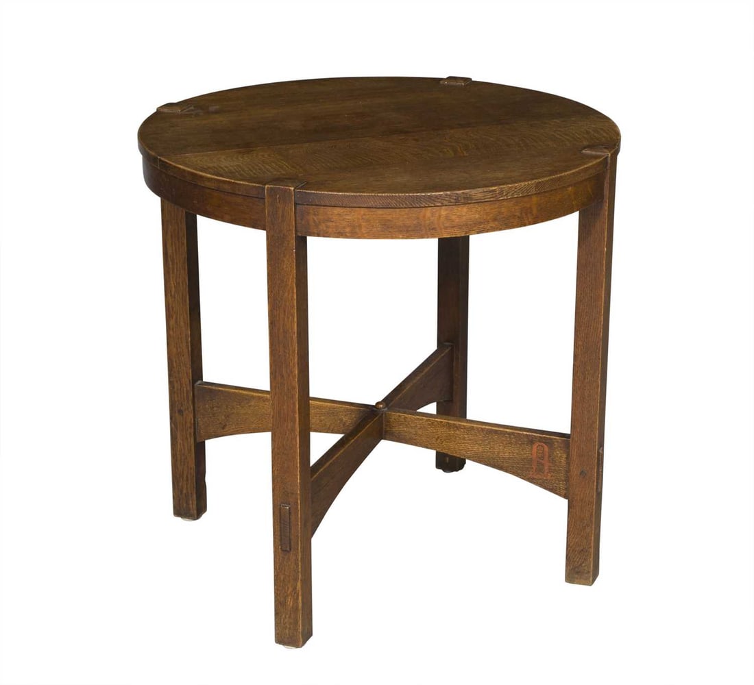 Gustav Stickley Oak #645 Pattern Occasional Table (1 of 5)