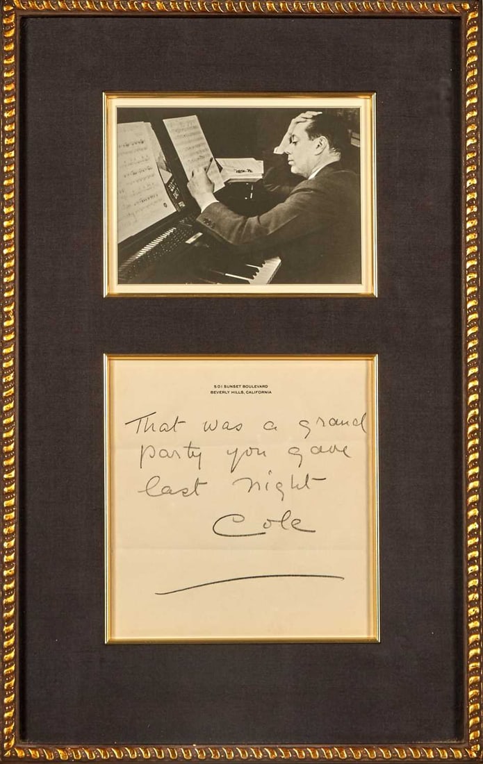 Cole Porter thanks the recipient for a "grand party" (1 of 2)