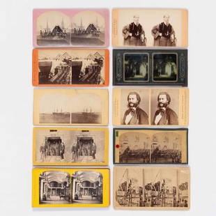 Group of nineteen stereo cards and a CDV: Collection of approximately nineteen stereographic pairs on various subjects Various places: 1860s–1870s. Includes portraits by J. Gurney & Son of Charles Dickens and of Franz Liszt; an