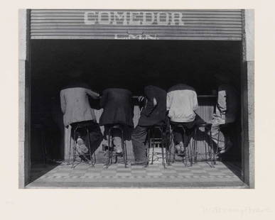 Manuel Alvarez Bravo. Los Agachados (The Crouched Ones): BRAVO, MANUEL ALVAREZ (1902–2002) Los Agachados (The Crouched Ones), 1934, printed 1974. Gelatin silver print, 7 5/16 x 9 9/16 inches (185 x 242 mm), dry-mounted on recessed card mount, signed