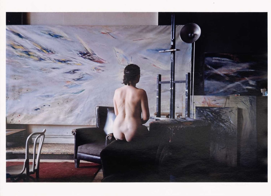 Harry Callahan. Eleanor in Hugo Weber's studio: CALLAHAN, HARRY [1912–1999] [Eleanor in Hugo Weber's Studio, Chicago], 1951, printed circa 1979. Dye transfer print, 8 13/16 x 13 1/2 inches (223 x 342 mm) on larger sheet, signed in stylus (mar