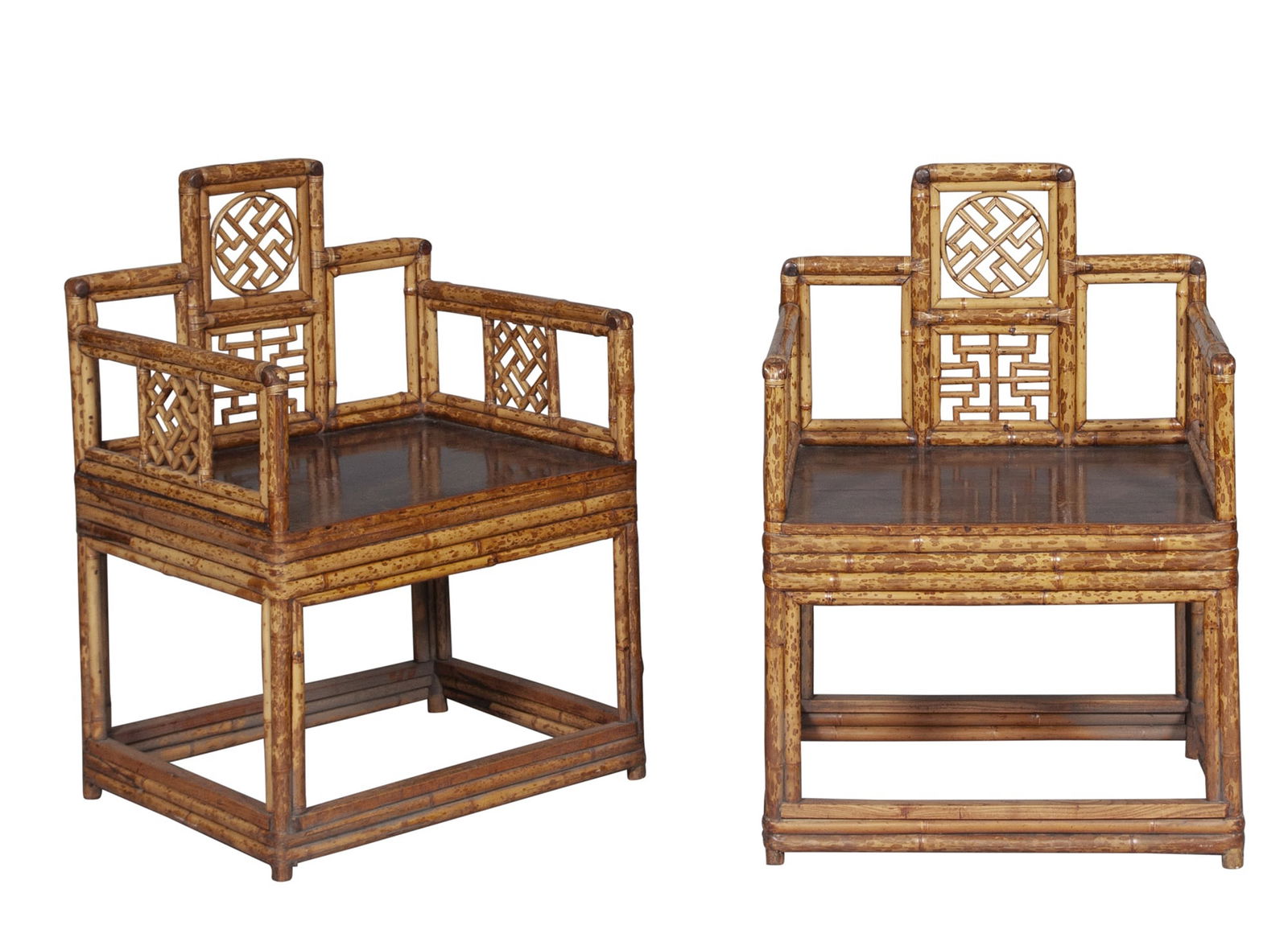 Pair of Chinese Bamboo Chairs (1 of 3)
