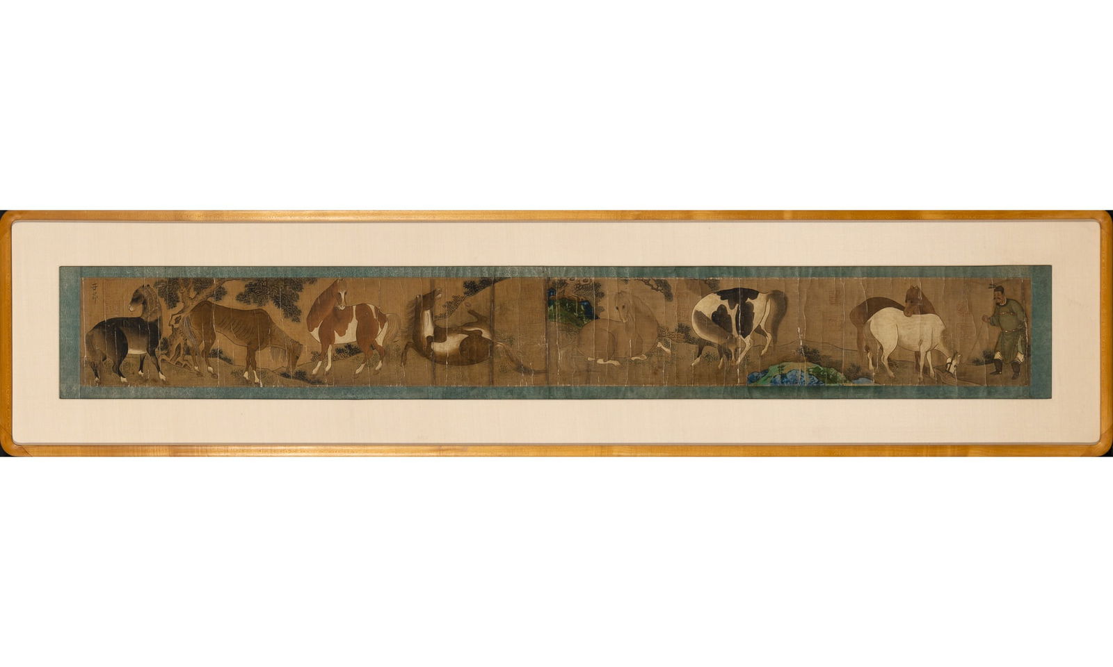 A Song-Style Chinese School Painted Hand Scroll Qing Dynasty (1 of 2)