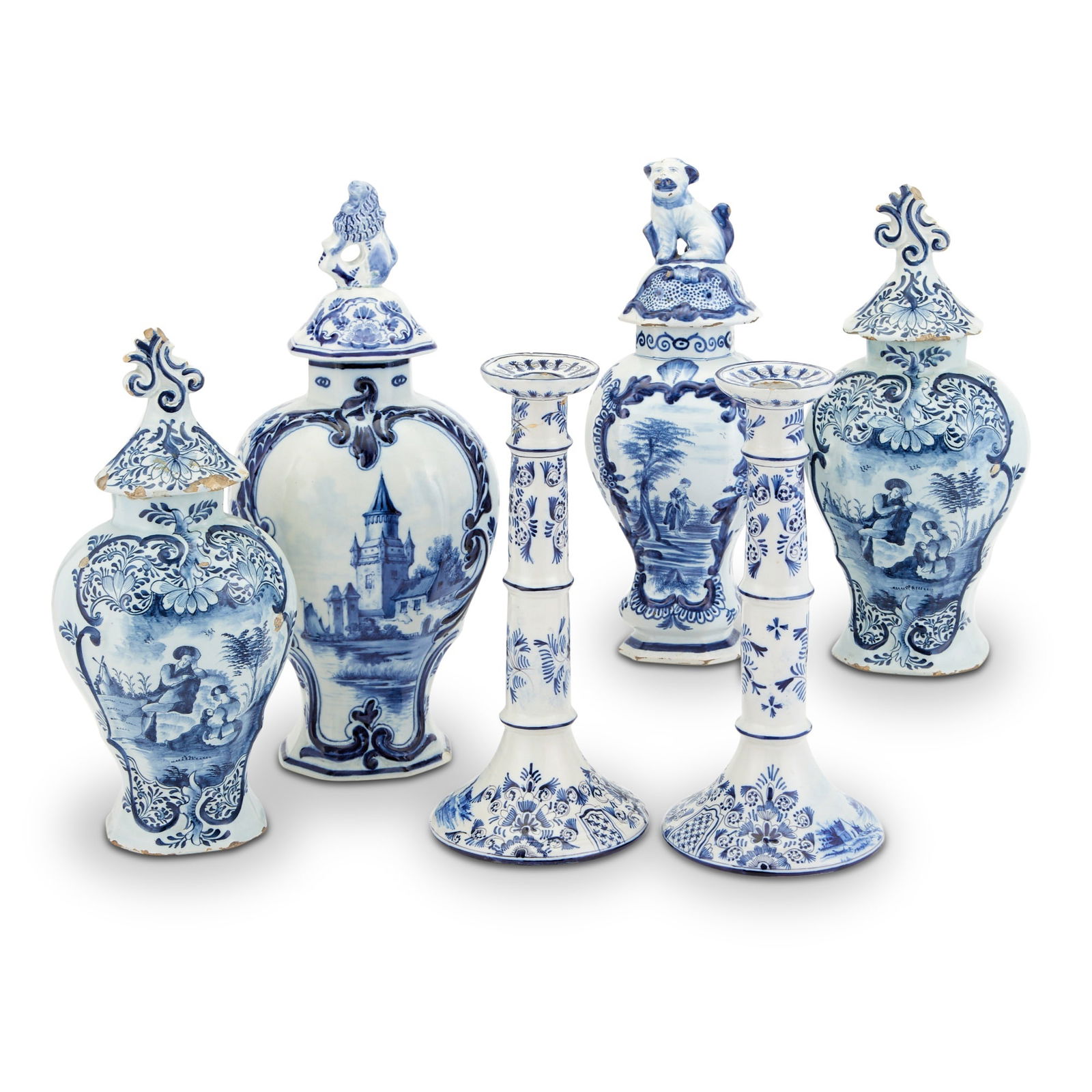 Group of Delft Blue and White Table Articles (1 of 4)