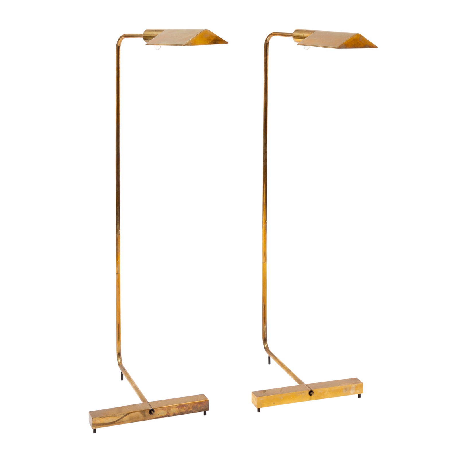 Pair of Cedric Hartman Style Brass Floor Lamps (1 of 6)