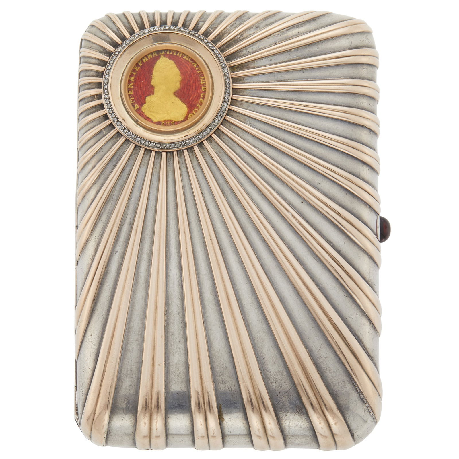 Fabergé Gold-Mounted Silver Cigarette Case (1 of 2)