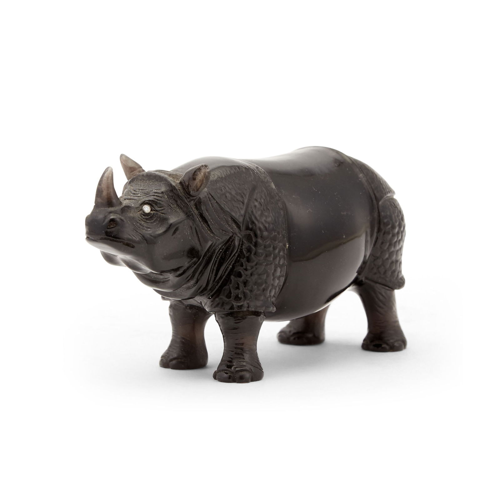Continental Smoky Quartz Figure of a Rhinoceros (1 of 2)