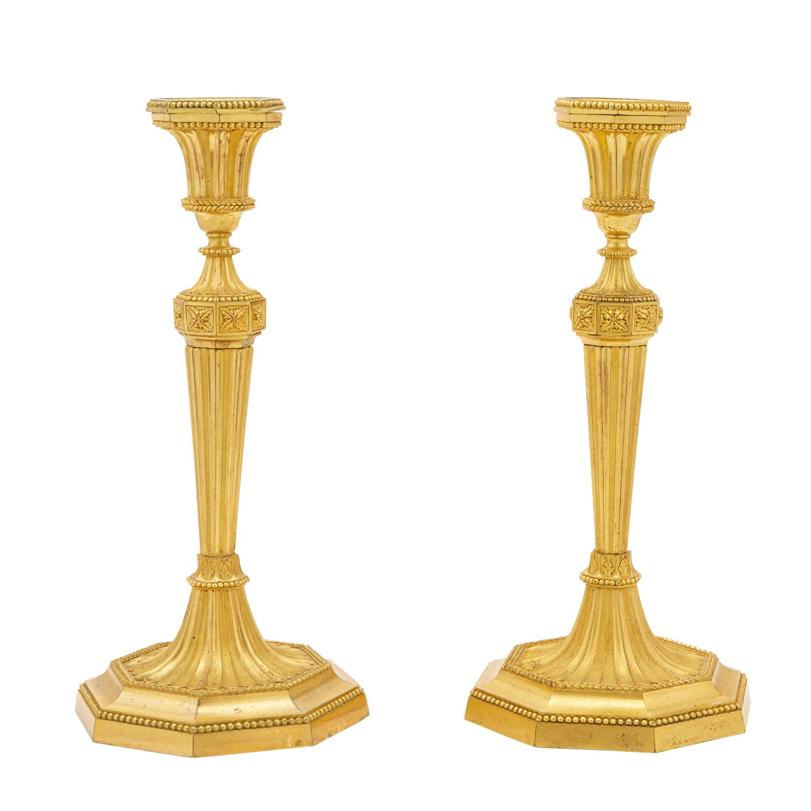 Pair of Louis XVI Style Gilt-Bronze Candlesticks (1 of 2)