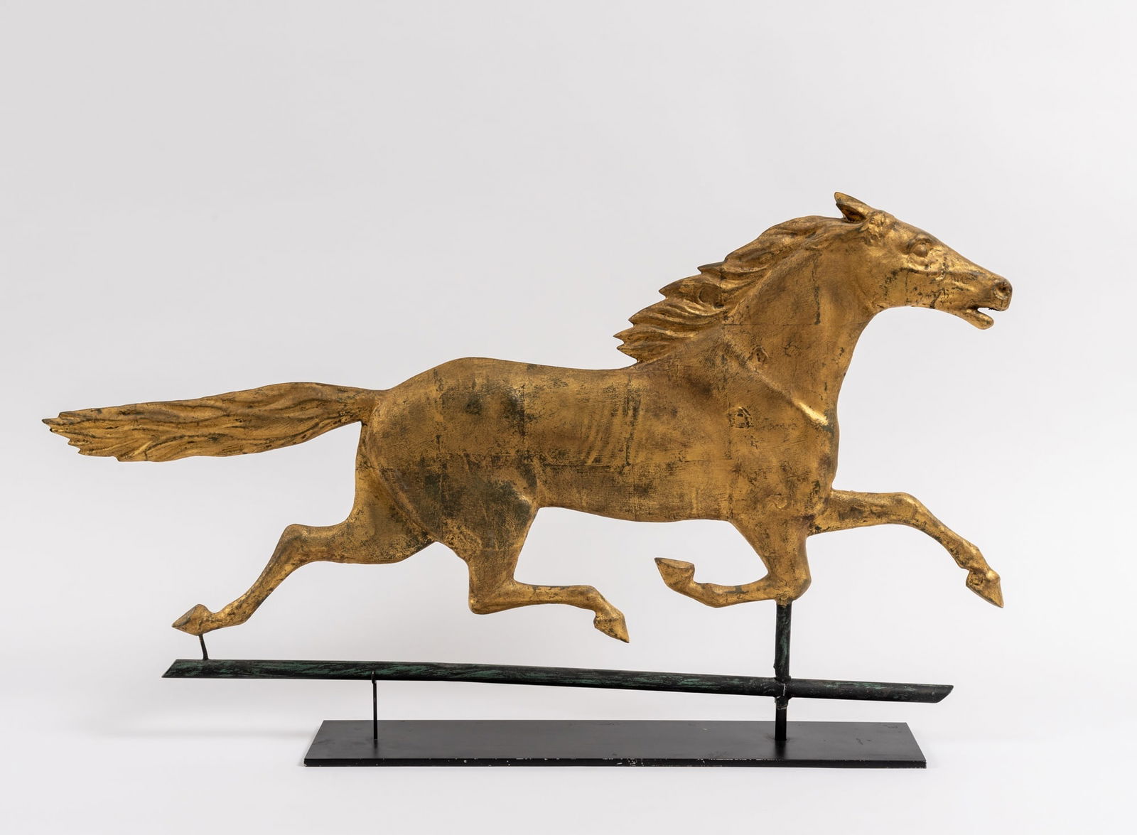Gilt Molded Sheet Copper Running Horse Weathervane (1 of 2)