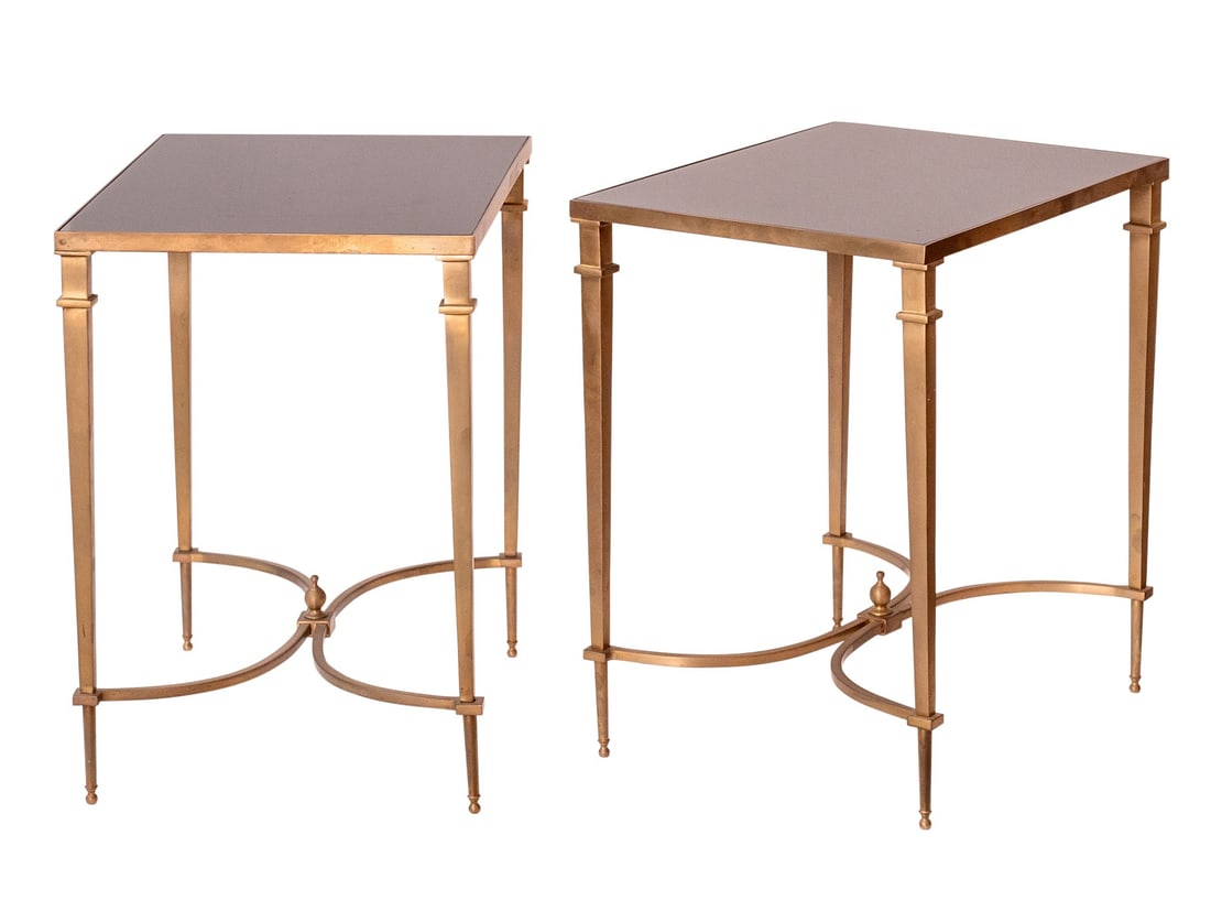 Pair of Neoclassical Style Bronze Side Tables (1 of 1)