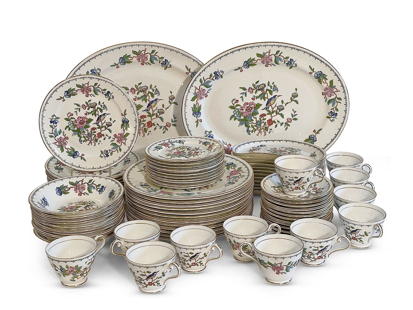 Aynsley Porcelain "Pembroke" Pattern Part Dinner Service (1 of 2)