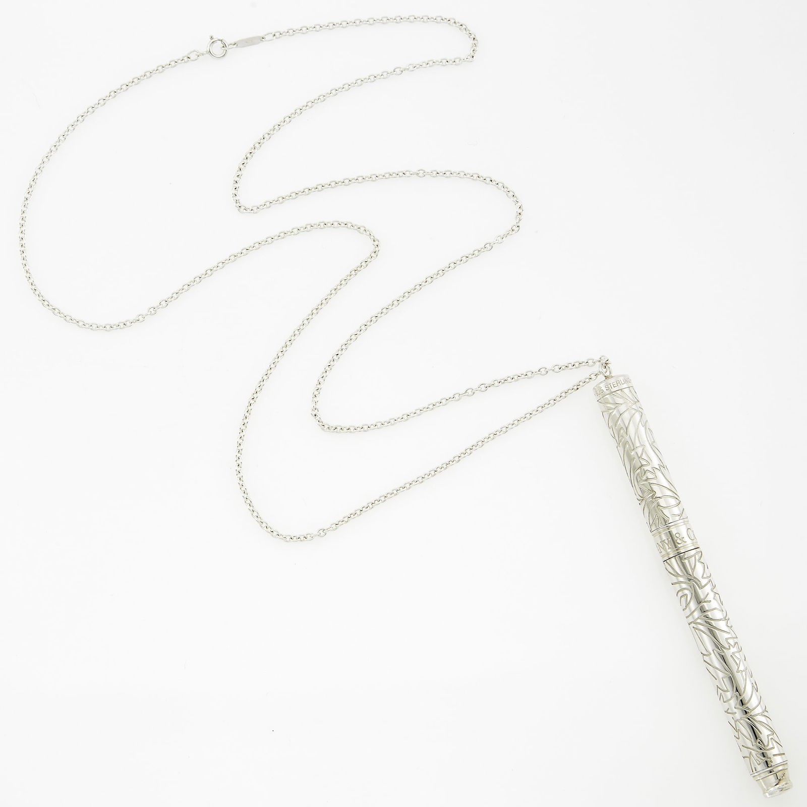 Tiffany & Co. Sterling Silver Pen with Chain Link Necklace (1 of 1)