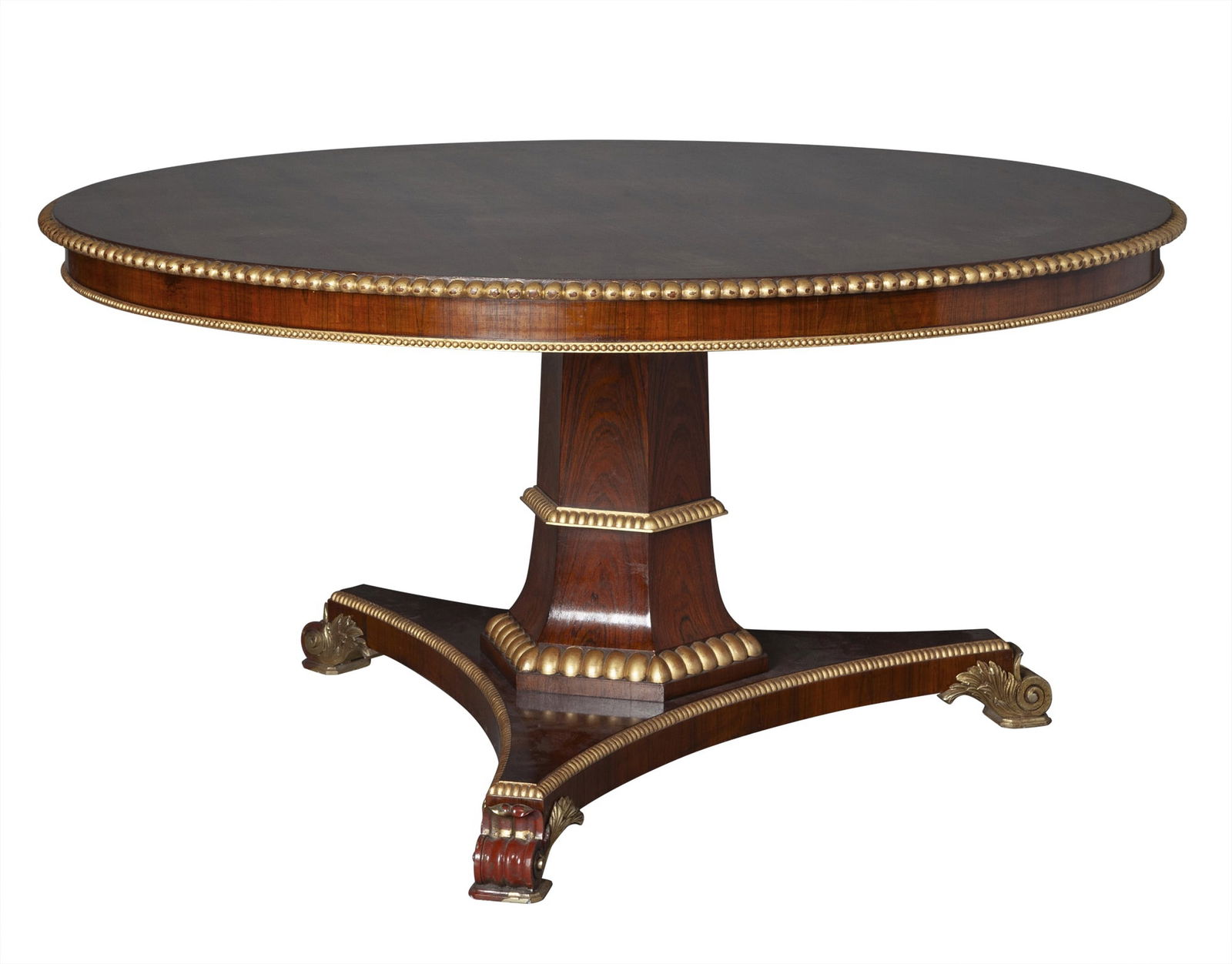 Regency Style Parcel-Gilt Rosewood Dining Table (1 of 2)