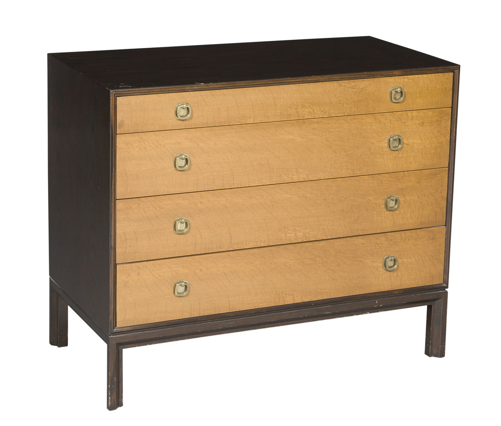 Edward Wormley for Dunbar Rosewood and Fruitwood Chest of Drawers   1950s (1 of 5)