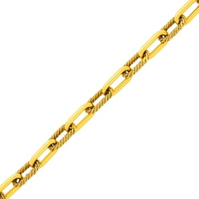 Gold Oval Link Bracelet