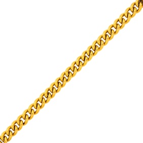 High Karat Gold Curb Link Bracelet